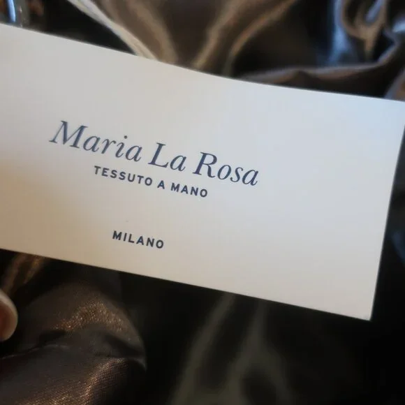 NWT Womens Maria La Rosa Mini Game Woven Sky Blue Laminated Clutch Handbag - Picture 11 of 11